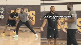 Moses Moody talking trash to Draymond Green for trying to post him up 😂