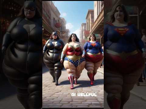 Who is the most beautiful fat person? 🧠 Wonder Woman Supergirl’s & Catwoman #spiderman #shorts #dc