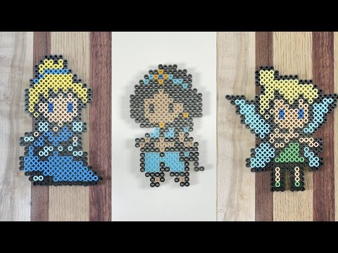 Disney Princess Compilation Cinderella Ariel Elsa Snow White Reverse Perler Bead @RainbowSplash