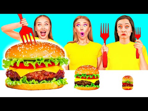 Big, Medium and Small Plate Challenge | Kitchen Hacks and Recipes by TeenTeam Challenge