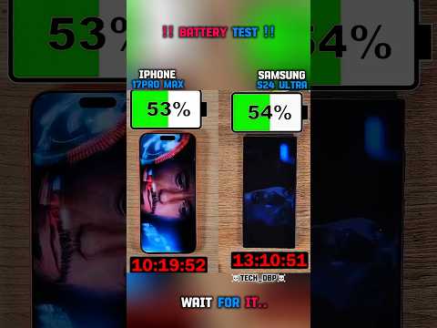 ⚡🚀 IPHONE 17PRO MAX VS SAMSUNG S24 ULTRA BATTERY TEST!!