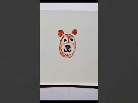 Bear Drawing (fingerart)🧸🐻 #shortsfeed #art #drawing #animalart #fingerart