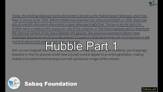 Hubble Part 1