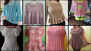 Most beautiful stylish crochet tops blouse design #2026
