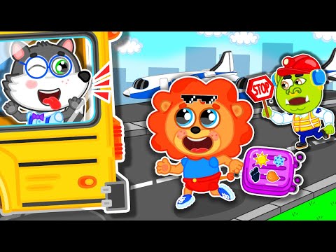 Lion Family | Be Careful when Boarding on the Airplane! - Kids Safety Tips | Cartoon for Kids