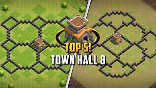 Best Town Hall 8 (TH8) Trophy/Farming Base Layout + Copy Link 2025! Clash of Clans