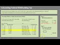 Federal Withholding Tax Calculations