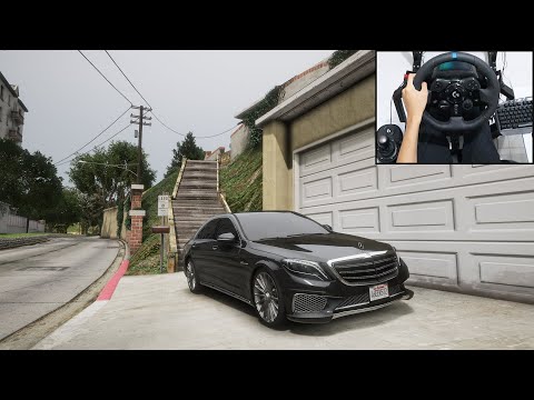 Mercedes S65 AMG - GTA 5 | Logitech g923 gameplay