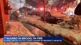7 injured in fire at Brooklyn cigar lounge