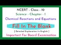 Chemical Reactions and Their Types