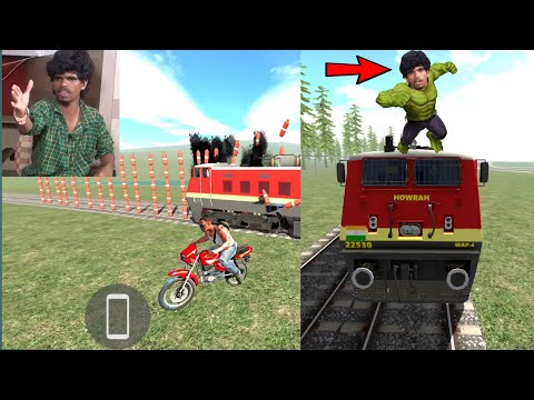 TRAIN VS GAS TANK 😰 INDIAN BIKE DRIVER 3D