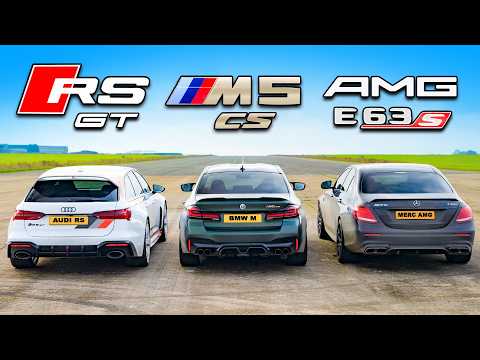 BMW M5 CS vs Audi RS6 GT vs AMG E63 S: CORRIDA DE ARRANCADA