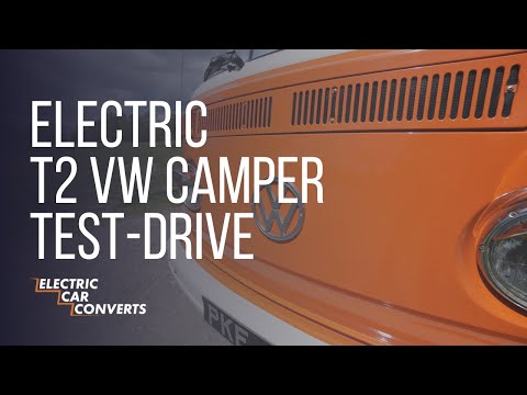 An ELECTRIC VW CAMPERVAN with TESLA batteries in it - converted for a POP STAR for music festivals!