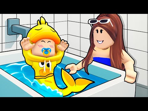 Adoptan a PATO BEBÉ SIRENA en Roblox!