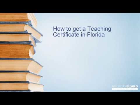 How to get a Teaching Certificate in Florida - YouTube