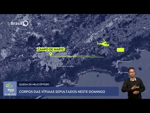 Corpos das vítimas de queda de helicóptero são sepultados