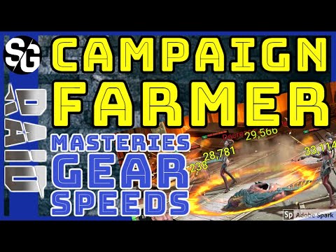 RAID SHADOW LEGENDS | Campaign farmers | gear | masteries | speed | champs
