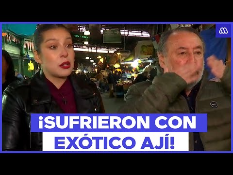 Don Carter y Cote Quintanilla se atrevieron a probar un exótico ají en la Vega Central