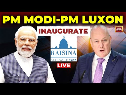 PM Modi And New Zealand PM Luxon Jointly Inaugurate 'Raisina Dialogue 2025' LIVE | India Today LIVE