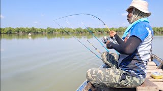 TARIKAN IKAN BESAR INI,,! MEMBUAT PENASARAN PARA PEMANCING.#fishing 