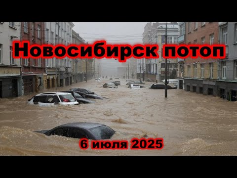 Новосибирск захлестнуло стихией ливень затопил улици Наводнение в Новосибирске шторм