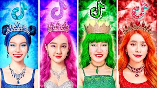 Emerald Vs Ruby Vs Diamond Vs Sapphire Girl At TikTok Academy! Poor Emerald Becomes Popular TikToker