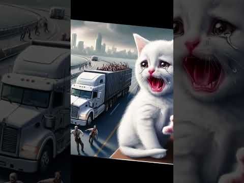 ZOMBIE TAKEOVER .Will the cat Get Infected ? Watch until the end !! #cat #kitten #animation #shor