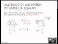 Exploring Multiplication and Division Properties of Equality
