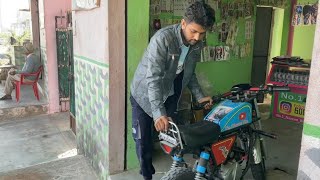 Today my bike shop old splendor bike 2006 model  full restor bike all parts change and full  pent 