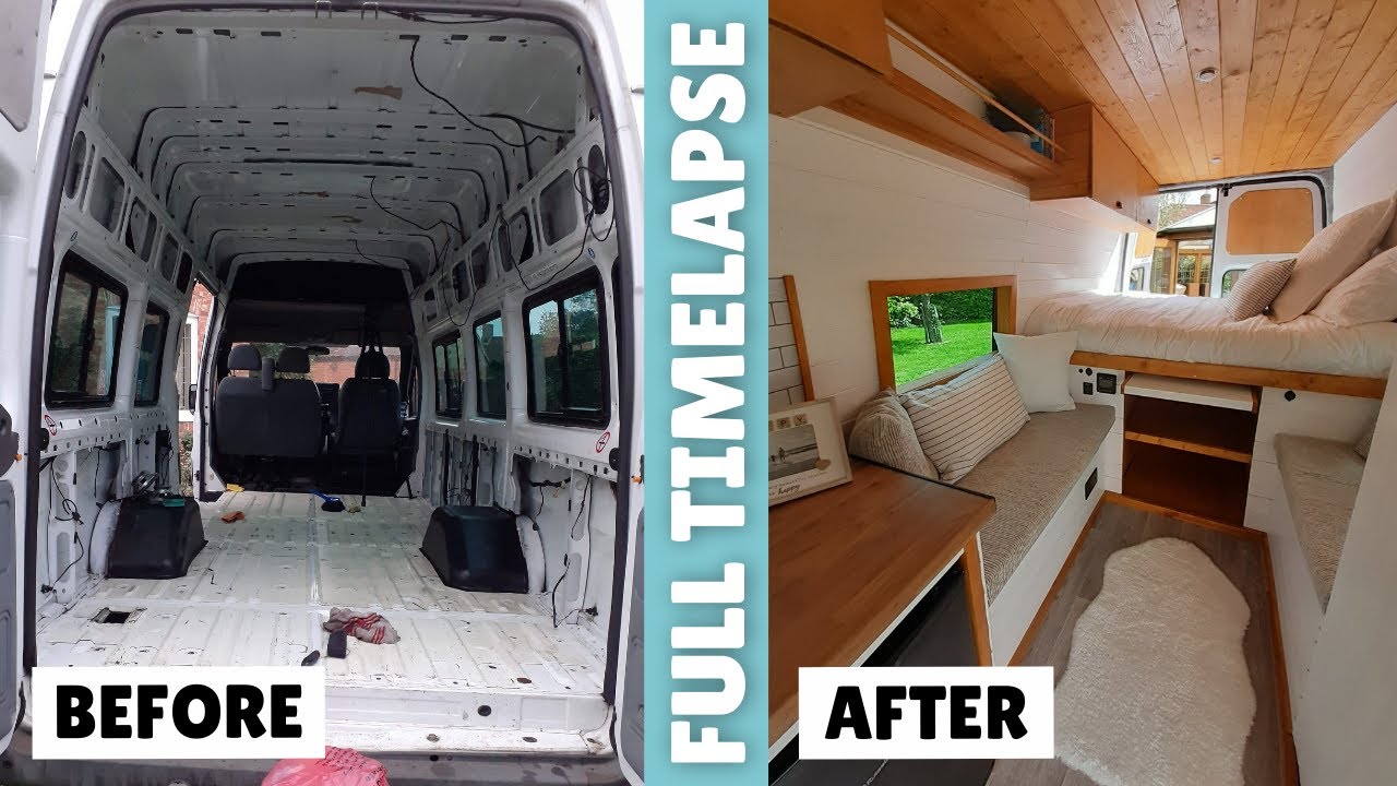 Minibus Campervan Conversion / FULL TIMELAPSE in 10 Minutes / DIY Van Self Build