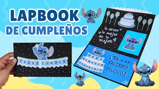 🔵Lapbook de cumpleaños de Stitch | Tarjeta original de regalo