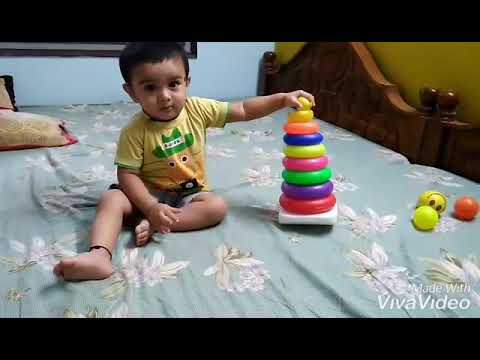Baby perfection in stacking ring toys😍😘👌💝