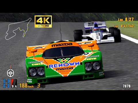 PS2【グランツーリスモ3】を4Kで蘇らせてみた!! 1000馬力 マツダ787Bでフォーミュラカーのレースに本気で挑んでみた GT3 4K60FPS #13