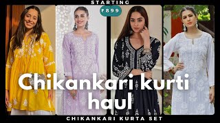 chikankari kurti haul | chikankari kurta set haul | kurti set haul | party wear suit haul | Libaas