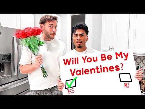 ASKING MY SINGLE FRIEND TO BE MY VALENTINES!! *TOO FUNNY*