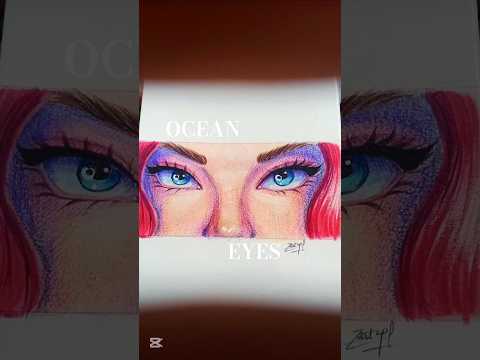 This trend + My art == 🩷🩵#art#trend#eyes#shorts#trending#oceaneyes#blueeyes