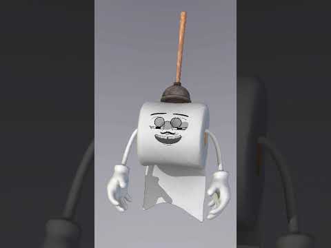 Funny mr toilet paper! #funny #toiletpaper￼