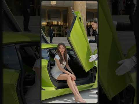 💎 Luxury in Dubai! Lamborghini & Glamorous Entrance 😍 #billionaire #luxury #model #dreamcar