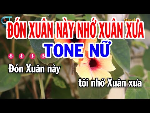 Karaoke Đón Xuân Này Nhớ Xuân Xưa Tone Nữ Cm || Nhạc Sống Mới || Karaoke Tuấn Kiệt