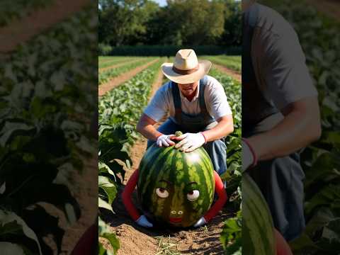 المزارع الشرير والبطيخة الطيبة  المسكرة 😱❌funnyvideo#cats#top #today #explore #trending #قصص#ضحك