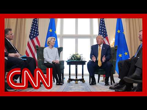 Trump takes questions from press amid possible EU trade deal
