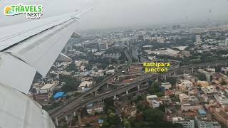 Flight Landing in Chennai | Emirates | DUBAI - CHENNAI | Chennai Airport | Rainy Day | [4K]