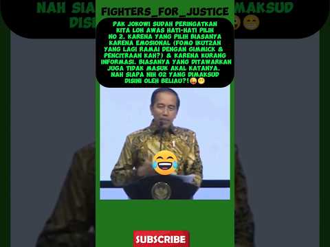 ingat, jgn pilih nomor 2 ya kata pak Jokowi😜#short #jokowi #jokowidodo #pemilu #pemilu2024 #presiden