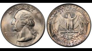 .Veamos Varios Precios de la Moneda 1983 Washington  // V22 25