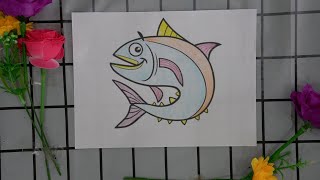Complete the picture of a tuna