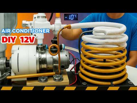 DIY AIR CONDITIONER AT HOME AND REACHES -10°C! WITH ONLY 12V MOTOR 💡 Anyone can do it!