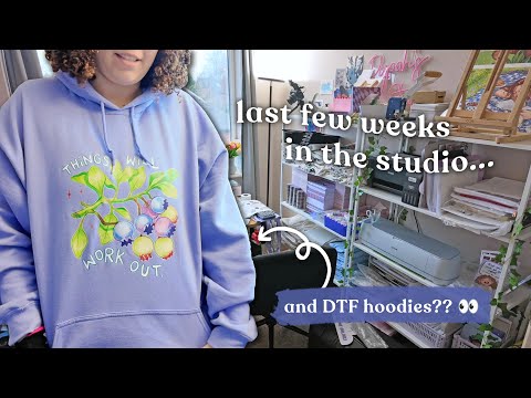 Making my own DTF apparel?? Last few weeks of the year in the studio 🫧 Studio Vlog