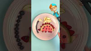 Blippi's Delicious Fruity Dino Art 🦖 #blippi #art #shorts Blippi Kids Videos