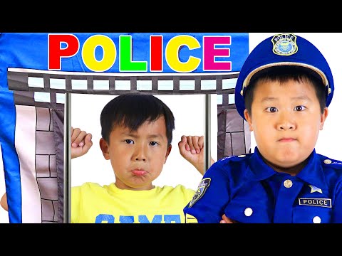 Adam and Austin Pretend play Police