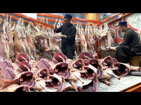 Biggest Afridi Ceremony 1000KG White Namkeen Gosht Preparation | Cooking 100 Sheep For 6000+ People